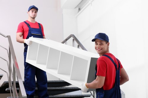 Professional team preparing furniture for office removals in Foresthill