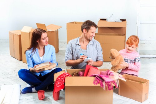 Professional removals and storage services in Foresthill with moving boxes and transport