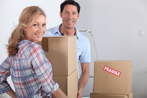 Packed boxes ready for local removals in Foresthill